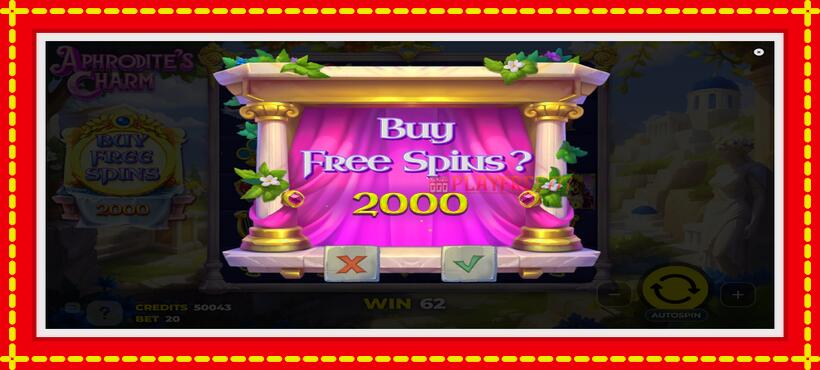 Slot machine Aphrodites Charm with access to free game online, picture 4