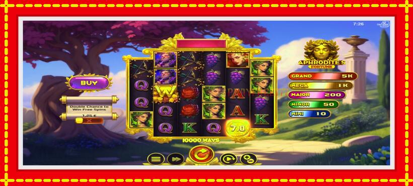 Slot machine Aphrodites Fortune with access to free game online, picture 2