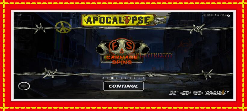 Slot machine Apocalypse with access to free game online, picture 1