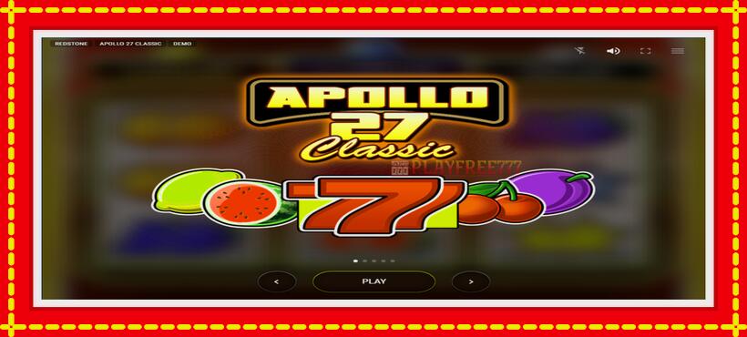 Slot machine Apollo 27 Classic with access to free game online, picture 1