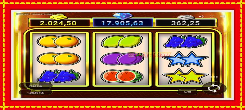 Slot machine Apollo 27 Classic with access to free game online, picture 2