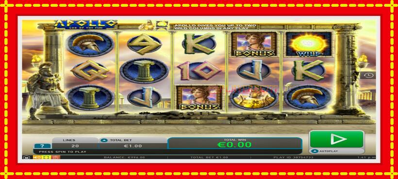 Slot machine Apollo with access to free game online, picture 2