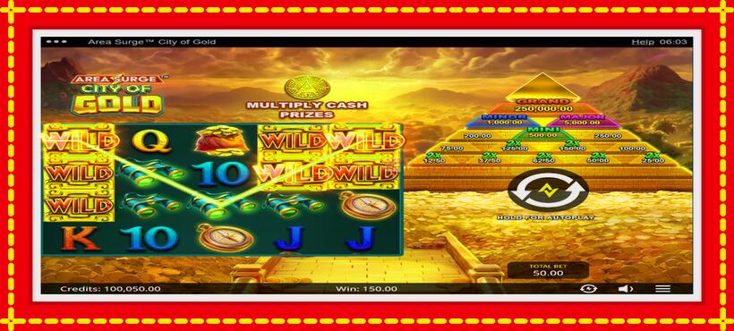 Slot machine Area Surge City of Gold with access to free game online, picture 3