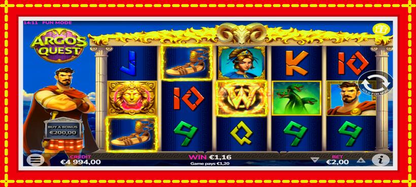 Slot machine Argos Quest with access to free game online, picture 2