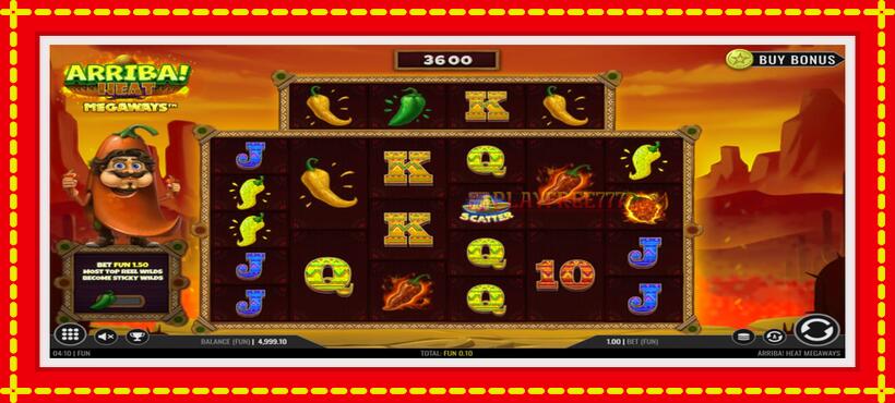 Slot machine Arriba Heat Megaways with access to free game online, picture 2