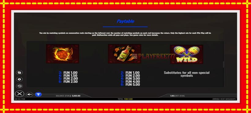 Slot machine Arriba Heat Megaways with access to free game online, picture 5