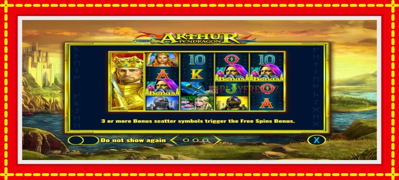 Slot machine Arthur Pendragon with access to free game online, picture 3