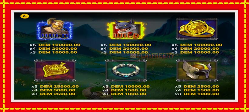 Slot machine Asgard Legends with access to free game online, picture 3