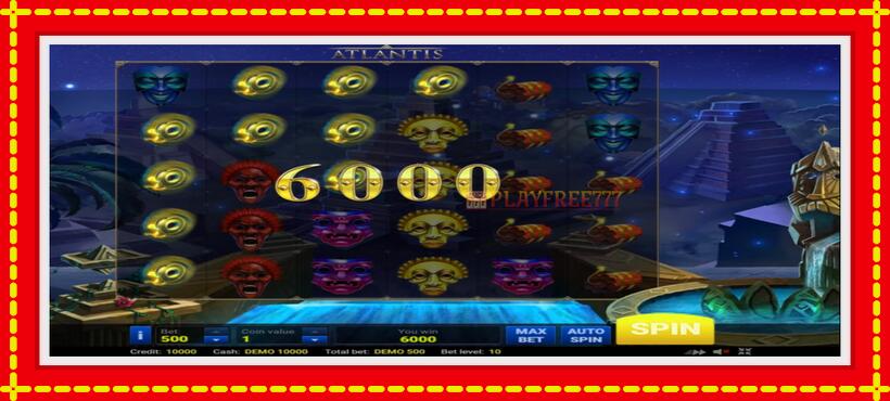 Slot machine Atlantis with access to free game online, picture 2