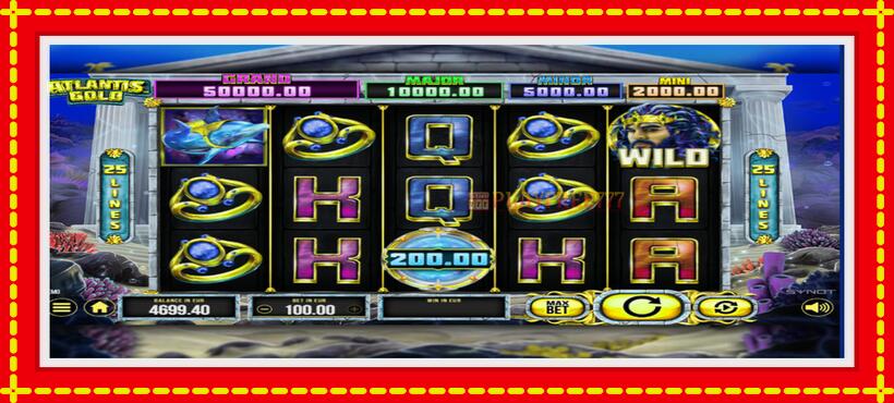 Slot machine Atlantis Gold with access to free game online, picture 4