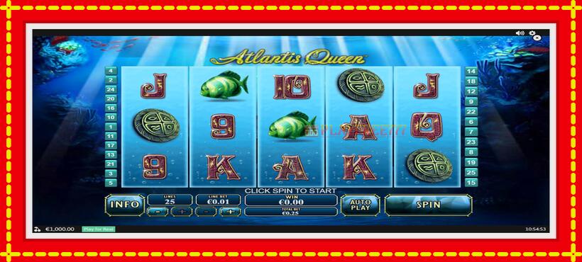 Slot machine Atlantis Queen with access to free game online, picture 1