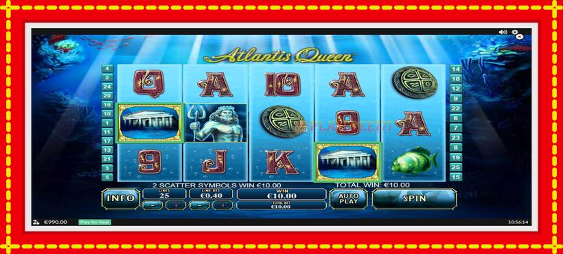 Slot machine Atlantis Queen with access to free game online, picture 2