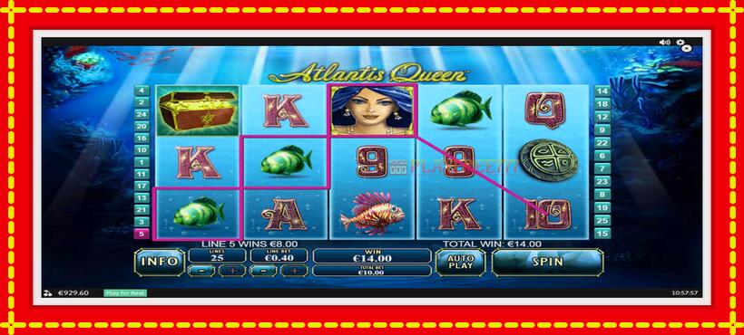 Slot machine Atlantis Queen with access to free game online, picture 4