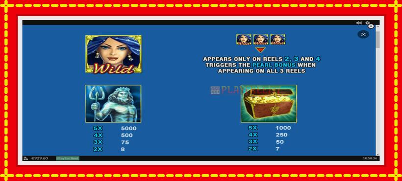 Slot machine Atlantis Queen with access to free game online, picture 5