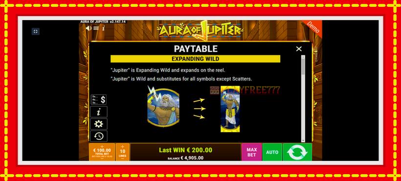 Slot machine Aura of Jupiter with access to free game online, picture 7