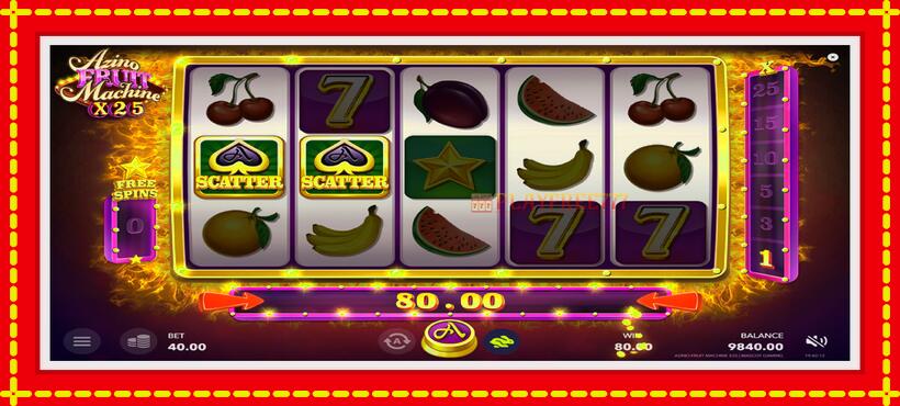 Slot machine Azino Fruit Machine x25 with access to free game online, picture 3