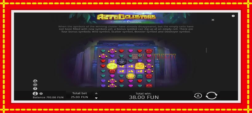 Slot machine Aztec Clusters with access to free game online, picture 6