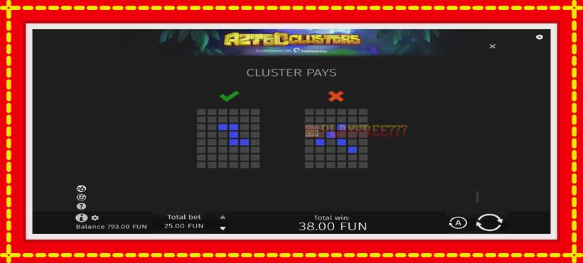 Slot machine Aztec Clusters with access to free game online, picture 7