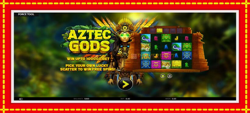 Slot machine Aztec Gods with access to free game online, picture 1