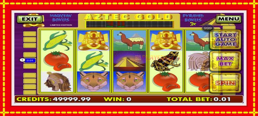 Slot machine Aztec Gold with access to free game online, picture 1