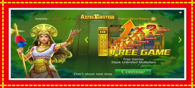 Slot machine Aztec Priestess with access to free game online, picture 1