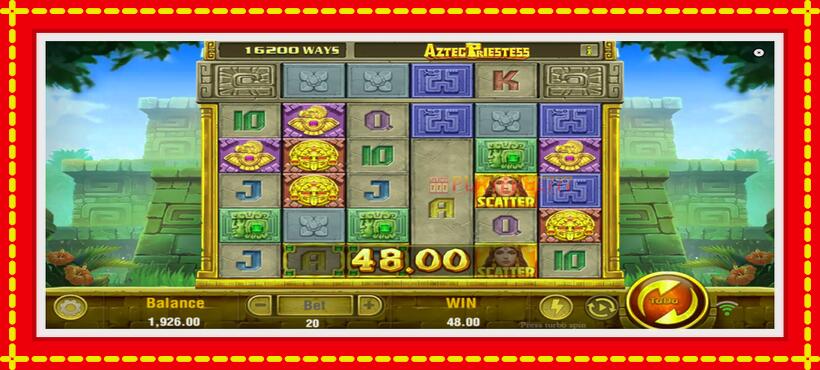 Slot machine Aztec Priestess with access to free game online, picture 3