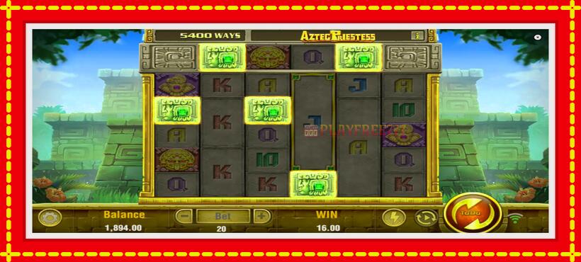 Slot machine Aztec Priestess with access to free game online, picture 4