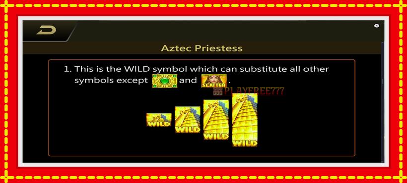 Slot machine Aztec Priestess with access to free game online, picture 6