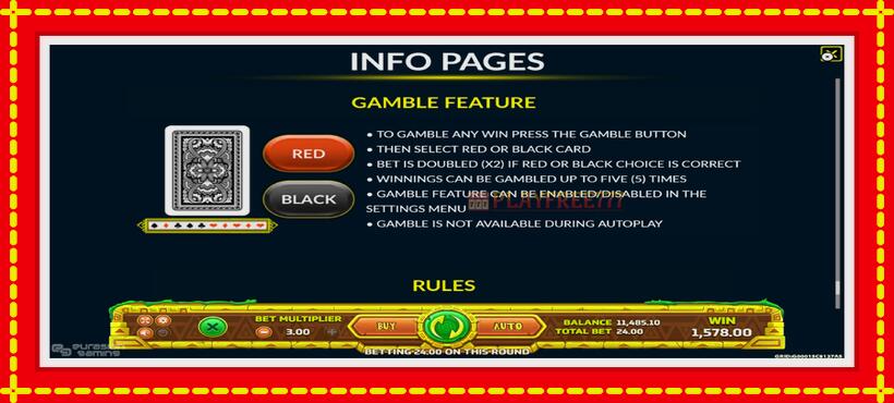 Slot machine Aztec Riches with access to free game online, picture 7