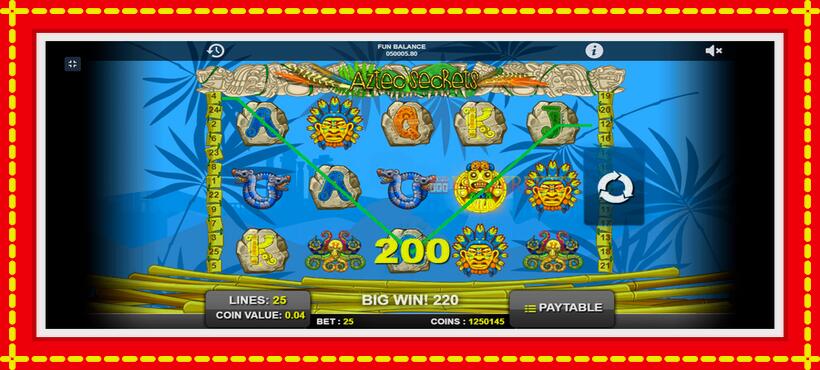 Slot machine Aztec Secrets with access to free game online, picture 2