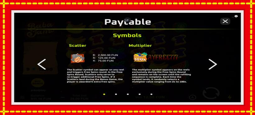 Slot machine Baba Jam with access to free game online, picture 6