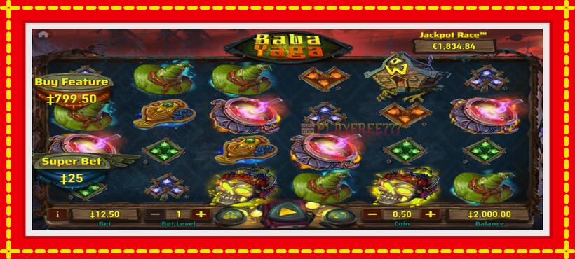 Slot machine Baba Yaga with access to free game online, picture 1