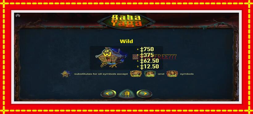 Slot machine Baba Yaga with access to free game online, picture 3