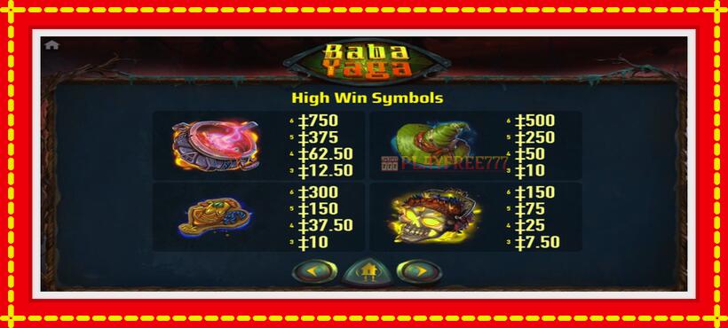 Slot machine Baba Yaga with access to free game online, picture 5