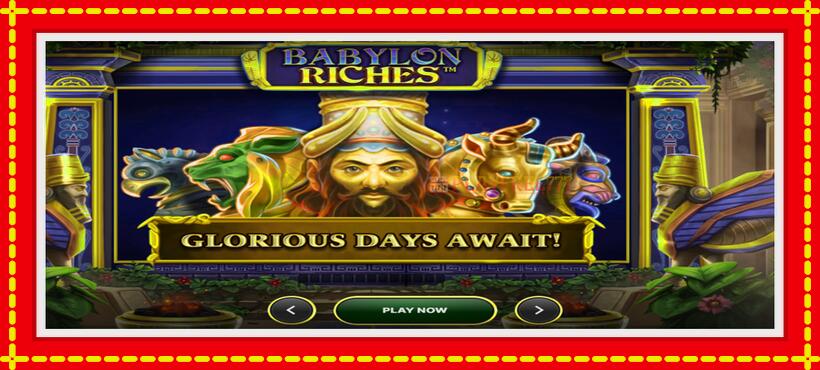 Slot machine Babylon Riches with access to free game online, picture 1