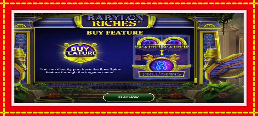 Slot machine Babylon Riches with access to free game online, picture 4