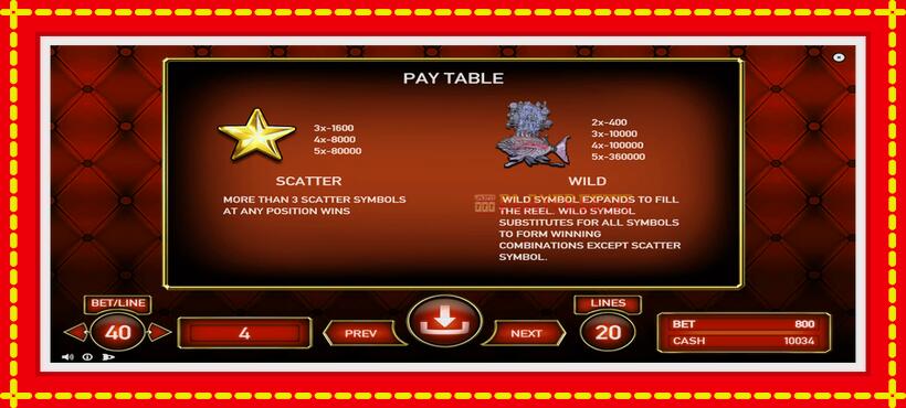 Slot machine Bahamut Star 20 Lines with access to free game online, picture 6