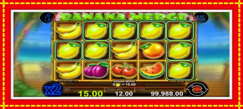 Slot machine Banana Merge with access to free game online, picture 2