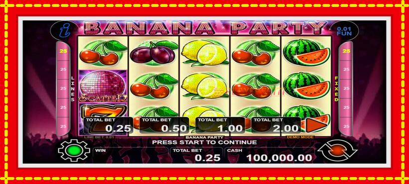 Slot machine Banana Party with access to free game online, picture 1