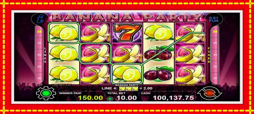 Slot machine Banana Party with access to free game online, picture 3