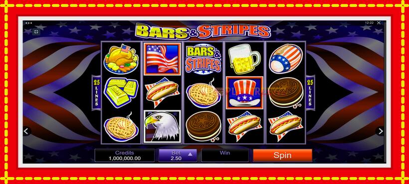 Slot machine Bars and Stripes with access to free game online, picture 1