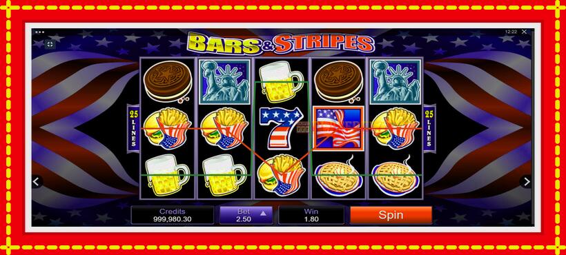 Slot machine Bars and Stripes with access to free game online, picture 2