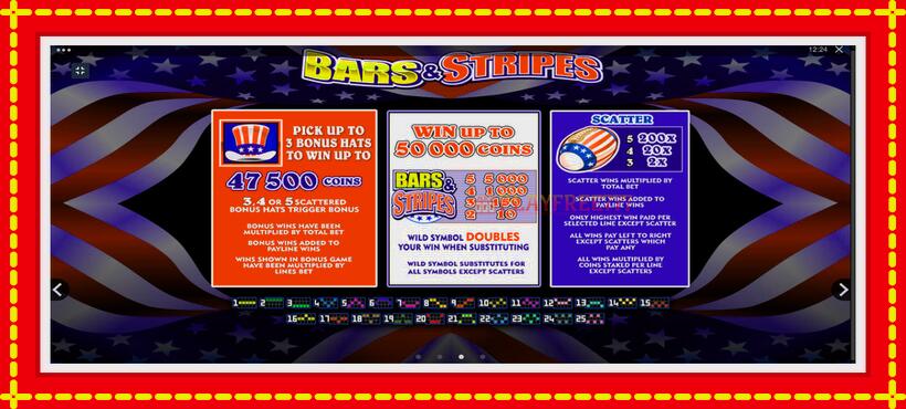 Slot machine Bars and Stripes with access to free game online, picture 7