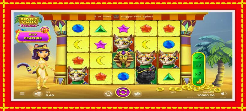 Slot machine Bastet & Cats Deluxe with access to free game online, picture 2