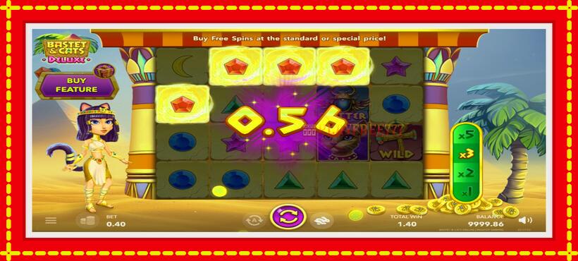 Slot machine Bastet & Cats Deluxe with access to free game online, picture 3