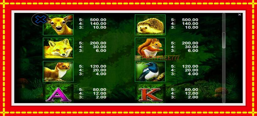 Slot machine Bavarian Forest with access to free game online, picture 6