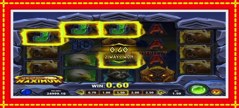 Slot machine Beasts of Fire Maximum with access to free game online, picture 2