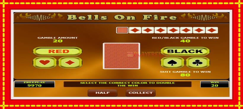 Slot machine Bells on Fire Rombo with access to free game online, picture 3