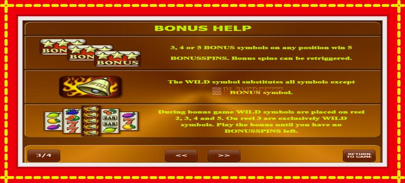 Slot machine Bells on Fire Rombo with access to free game online, picture 6