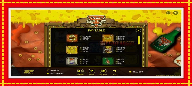 Slot machine Best New York Food with access to free game online, picture 5